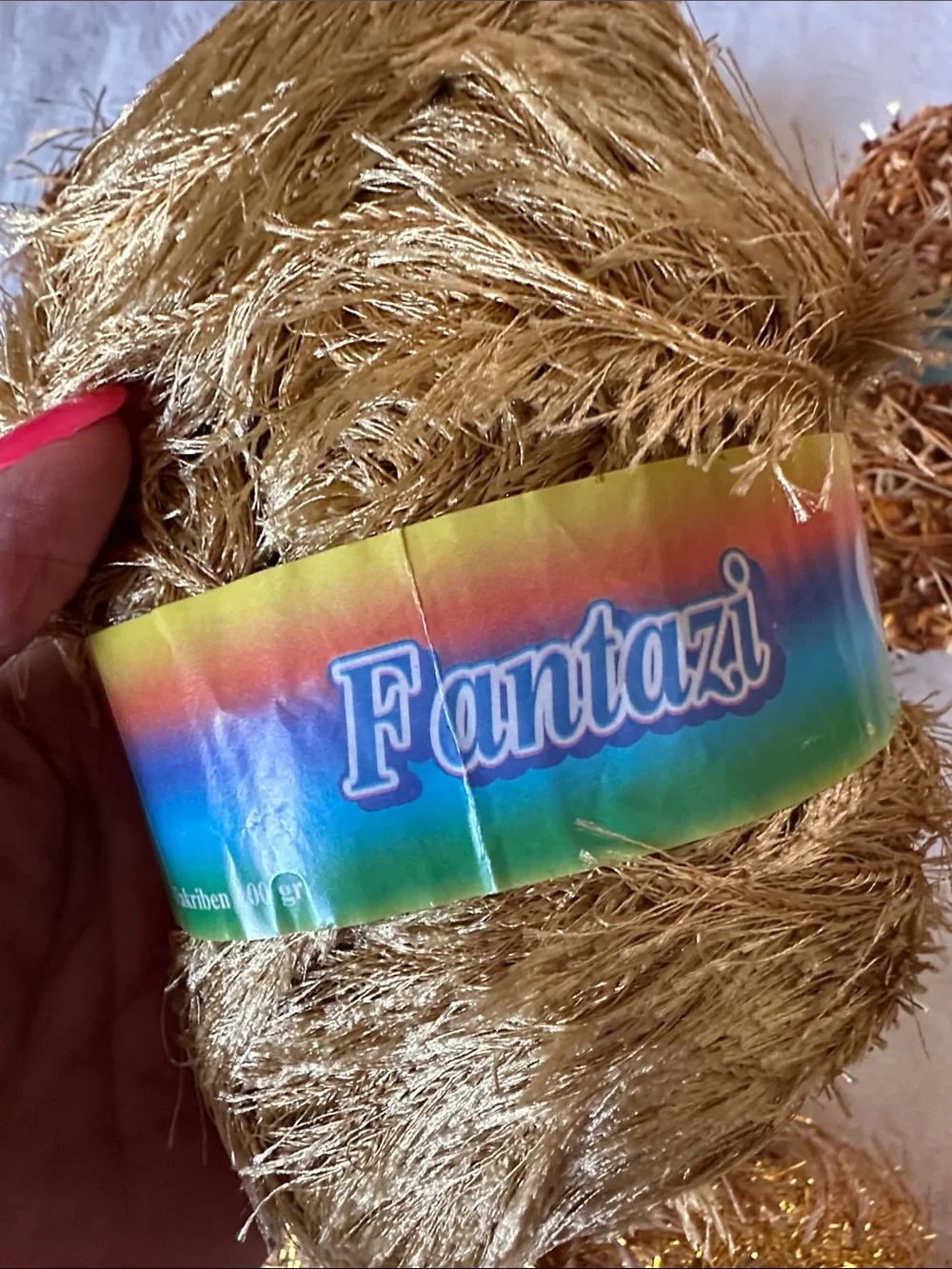 Yarn Bundle Gold Decorative Eyelash Party Yarn Multipack